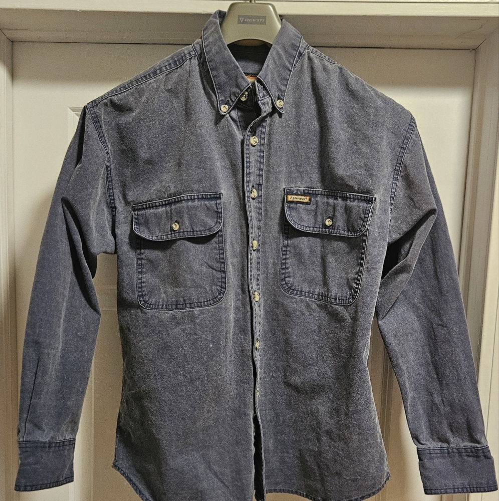 Vintage Remington Denim Button Down Shirt XL